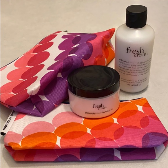 Philosophy Other - NEW Bundle PHILOSOPHY Fresh Creme, 2 Cosmetic Bags